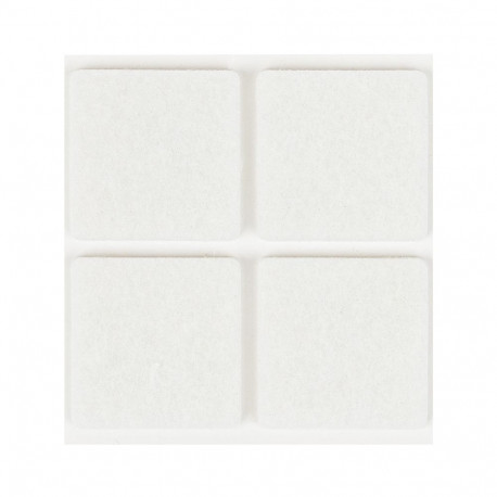 FELT PADS D35X35 WHITE 4PCS