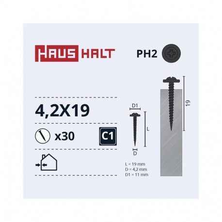 isekeerav kruvi 4,2x19 met/met+fosfaat 30 tk