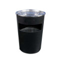 ROUND TRASH BIN WITH ASHTRAY T-Y0617M