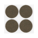 FELT PADS D35 BROWN 4PCS