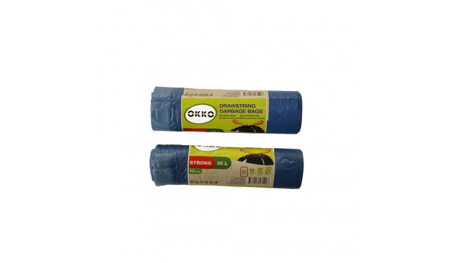 GARBAGE BAGS OKKO STR BLUE DS 35L 15PCS