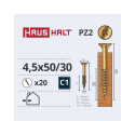 CHIPBOARD SCREW 4.5X50/30 YLW ZP20PCS G1