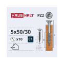 CHIPBOARD SCREW 5.0X50/30 WHT ZP10PCS G1