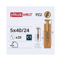 CHIPBOARD SCREW 5.0X40/24 YLW ZP20PCS G1