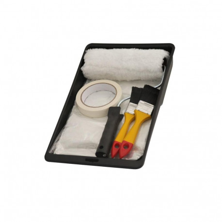 TRAY+2BRUSH+TAPE+ROLLER+DROP CLOTH SET