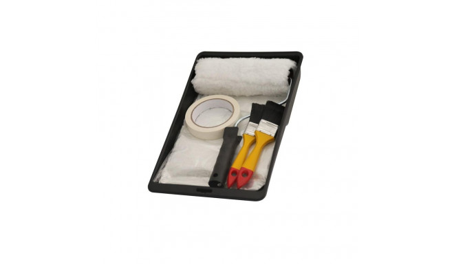 TRAY+2BRUSH+TAPE+ROLLER+DROP CLOTH SET