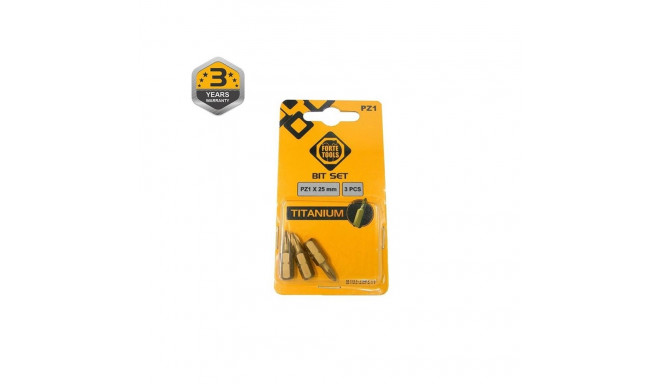 TITANIUM SCREWDRIVER BIT PZ1X25MM 3PCS