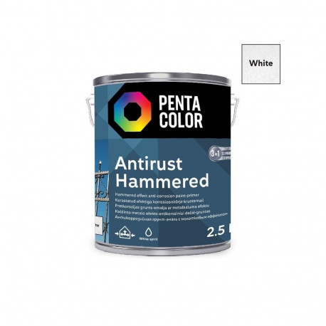 PAINT PENTAC ANTIRUST HAMMERED WHT 2,5L