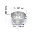 GALVANIZED SMALL TUB 13L 39X15CM