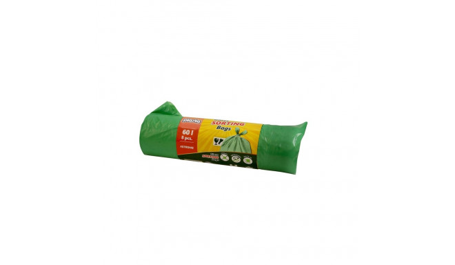 GARBAGE BAGS PLASTA GREEN 60L 8PCS