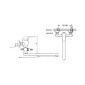 BATH MIXER L-18612 ZINK LONG SPOUT