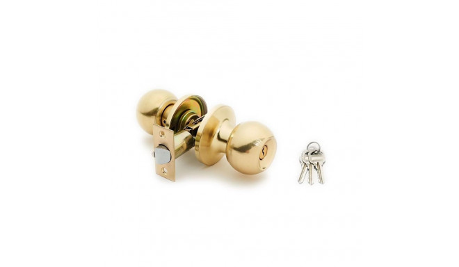 DOOR KNOB LOCK 607 SB 23 KEYS MAT BRASS