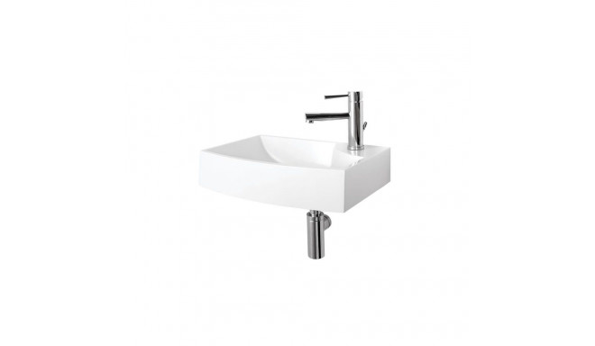 MINI STEP washbasin cast stone white