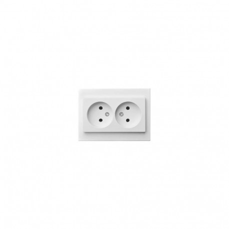 POWERP UND. 2PLUGS WHITE