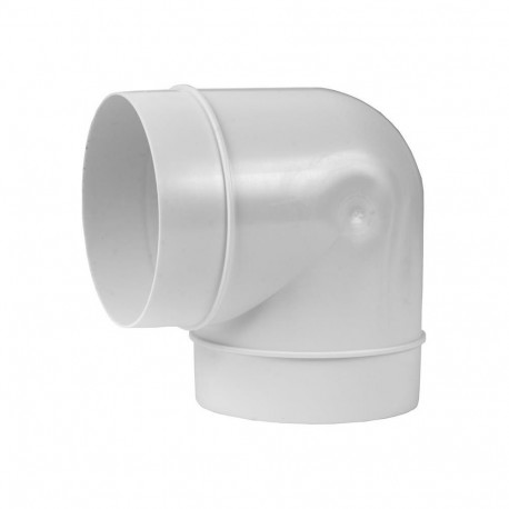 VENTILATION DUCT ELBOW 100MM 90 PLAST