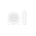 GRILLE VENTILATION D125, GRAY