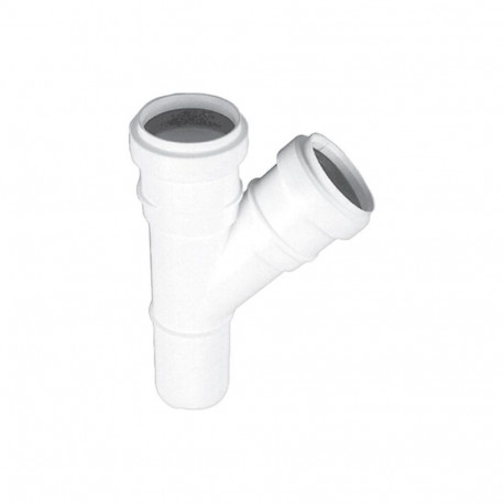 TEE sisemine D40/40x45° valge PP