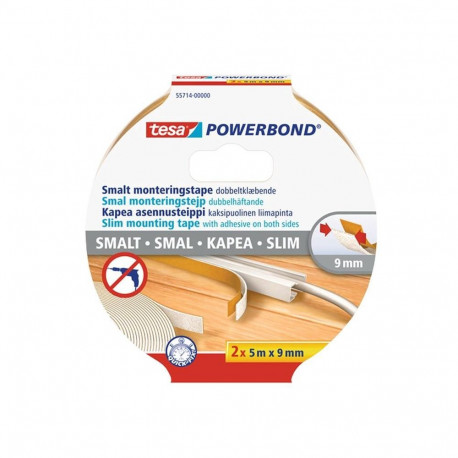 Kahepoolne teip Slim 2x5m x 9mm