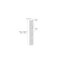 WALL UPRIGHT. DOUBLE SLOT 495 MM BLACK