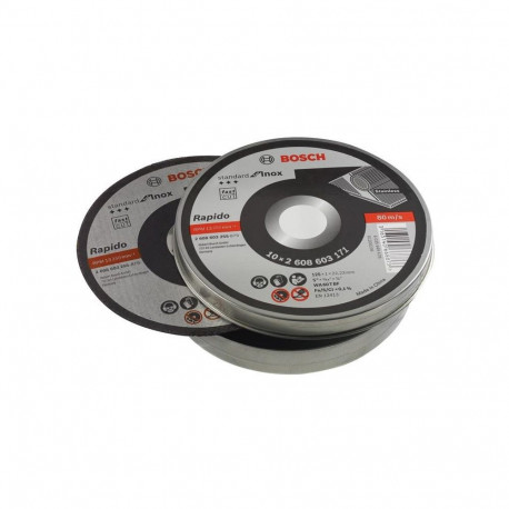 CUTTING DISC INOX 125X1MM 10PCS BOCH