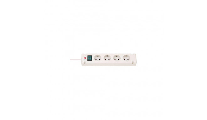 EXT CORD BREMOUNTA 1150650124 1,5 m 4 pistikuga valge pikendusjuhe