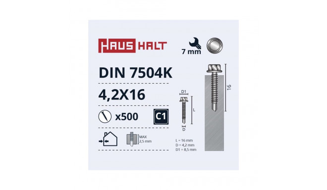 SELF SCREW 4,2X16 DIN7504K ZN (500)