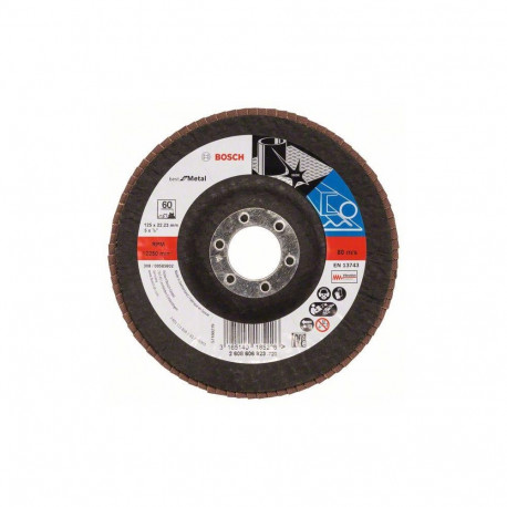 FLAP DISC 125MM DIA X 22MM - G60