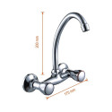 WALL MIXER CD-51506 BRASS 2 HANDLES