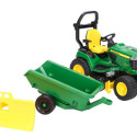 John Deere tractor vehicle with mower and figurine