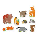 Progressive puzzle - Animals in the forest