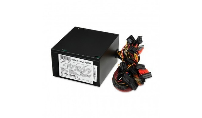Power Supply 600 W CUBE II APFC 12 CM BLACK