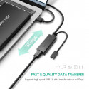 Cable extender USB3.0 10m with microUSB socket for external power US175 UGREEN