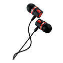 CANYON EP-3, Stereo earphones with microphone, Red, cable length 1.2m, 21.5*12mm, 0.011kg