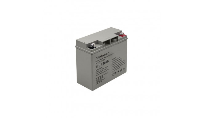 QOLTEC 53066 AGM battery 12V 20Ah max. 300A