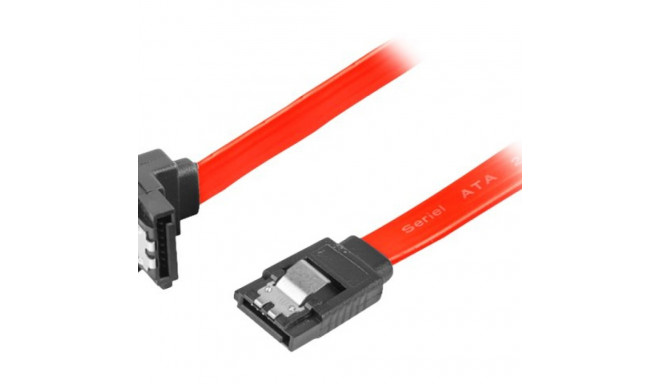 LANBERG CA-SASA-13CC-0050-R Lanberg cable SATA DATA II (3GB/S) F/F 50cm METAL CLIPS ANGLED RED