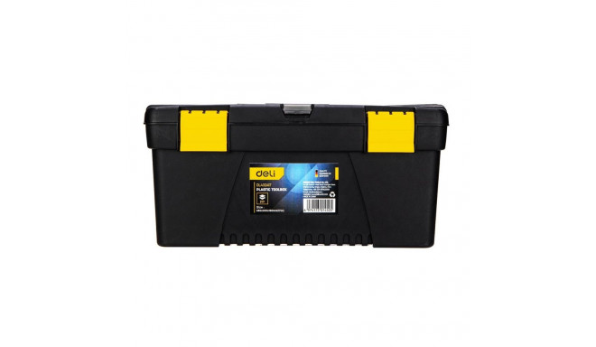 Plastic Tool Box Deli Tools EDL432417, 15'' (yellow)