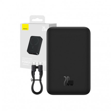 Powerbank Baseus Magnetic Mini 20000mAh, USB-C 20W MagSafe (black)
