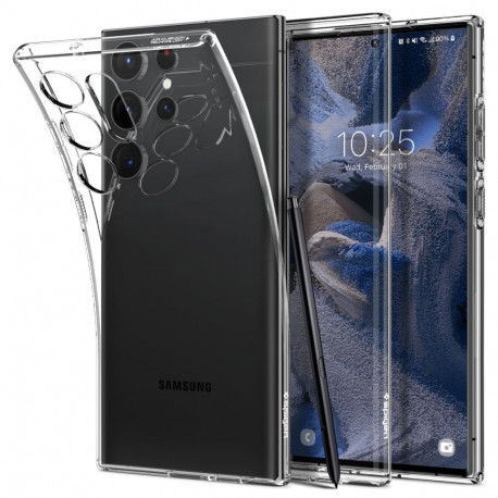 Kaitseümbris Liquid Crystal, Samsung Galaxy S23 Ultra, läbipaistev, Spigen