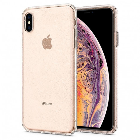 Kaitseümbris Liquid Crystal Glitter, Apple iPhone Xs Max, läbipaistev, sädelusega, Spigen