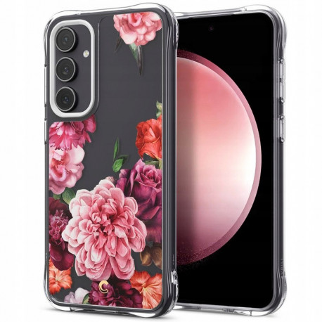 Kaitseümbris Cyrill Cecile, Samsung Galaxy S23 FE, roosa lilleline, Spigen