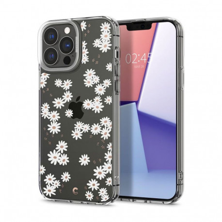 Kaitseümbris Cyrill Cecile, Apple iPhone 13 Pro Max, valge lilleline, Spigen