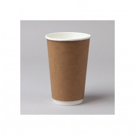 Ühekordsed pabertopsid MULTIPACK, 400 ml, pruun, 20 tk pakis