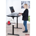 Büroolaud Sun-Flex®Easydesk Elite, elektriline, reguleeritava kõrgusega, 120x60cm, must