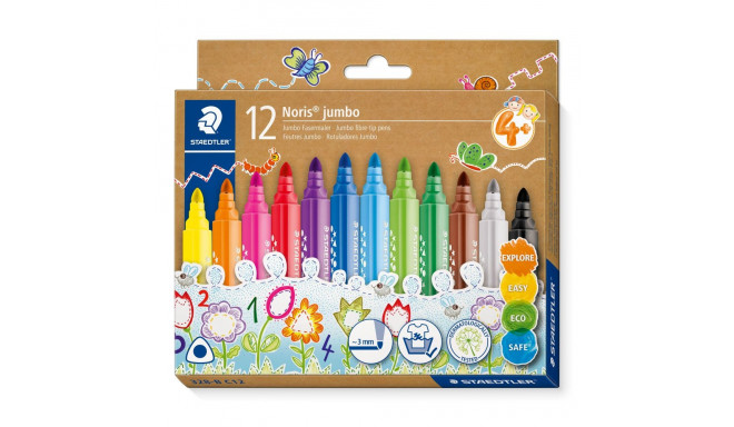Viltpliiatsid STAEDTLER Noris Jumbo, 12 tk.