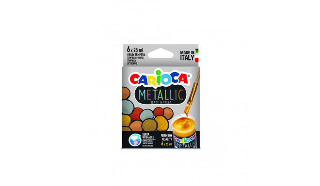 Guaššvärvid Carioca Metallic, 6 tk