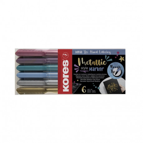 Marker KORES Metallic Style, 6tk