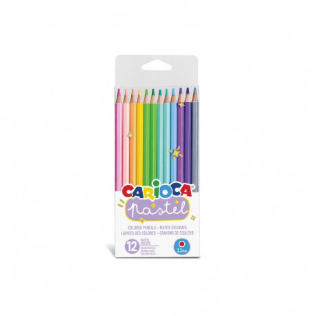 Värvipliiatsid Carioca Pastel, 12tk