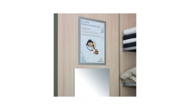 Iseliimuv infohoidja magnetkinnitusega DURABLE DURAFRAME A4, hõbehall, 2tk