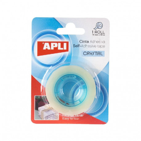 Teip Apli Crystal 19mmx33m, läbipaistev kirgas (2 tk)