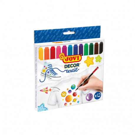 Tekstiilimarker JOVIDECOR, 12tk